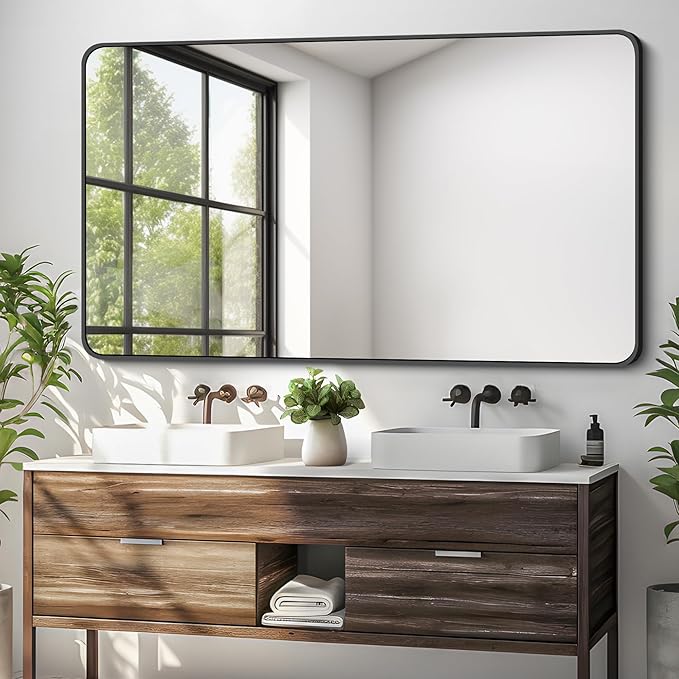 Black Bathroom Vanity Mirror, Black Wall Mirror