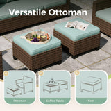 Patio Furniture Set, 5 Pcs Wicker Outdoor Conversation Set