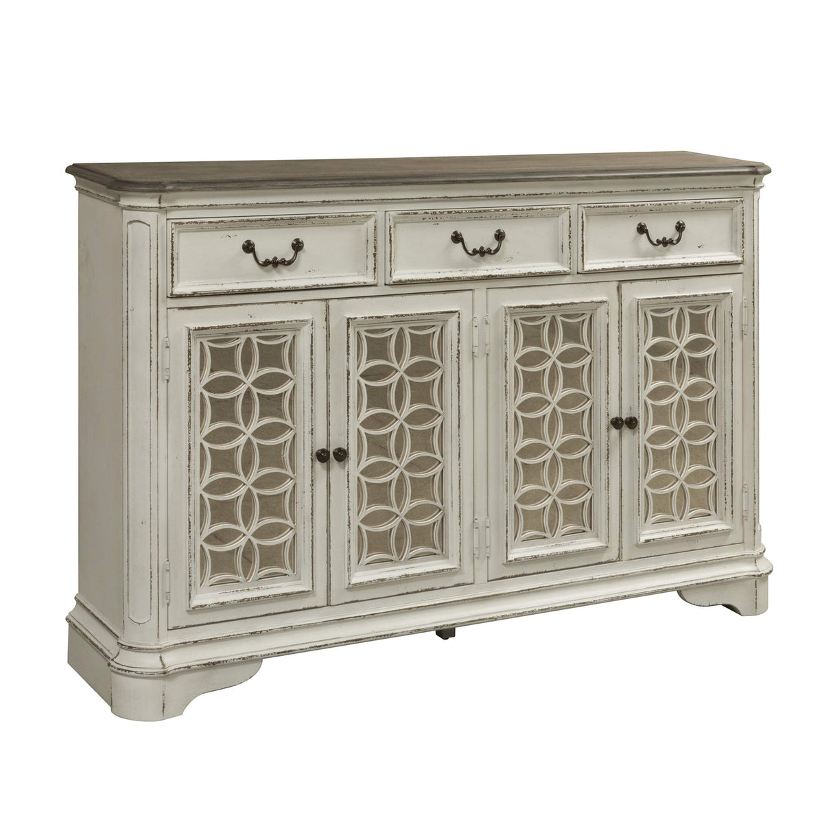 INDUSTRIES Magnolia Manor Hall Buffet, Antique White