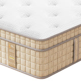 King Size Mattress, 14 Inch Hybrid Mattress in a Box, Pillow Top Bed Mattress