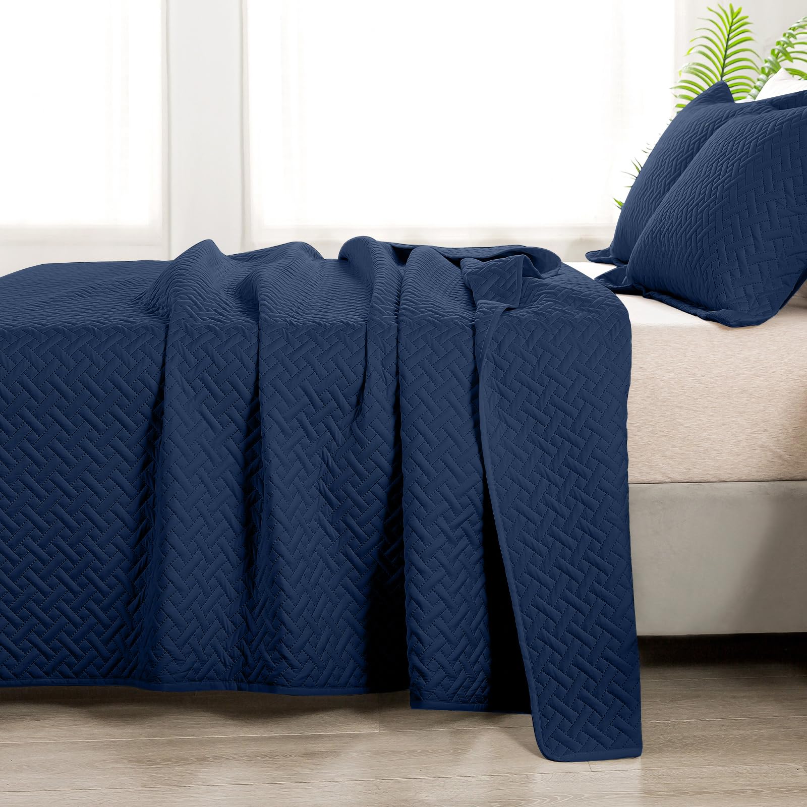 Quilt Set King Size - Soft Lightweight Quilts Summer Quilted Bedspreads