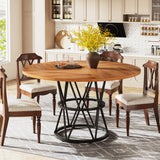 Round Dining Table for 4, 47 Inches Kitchen Table Circle Dinner Table,