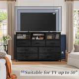 Dresser TV Stand with Power Outlet TV Stand for Bedroom TV Stands