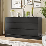 6 Drawer Dresser, Black Chest of Drawers, Storage Tower Clothes Organizer