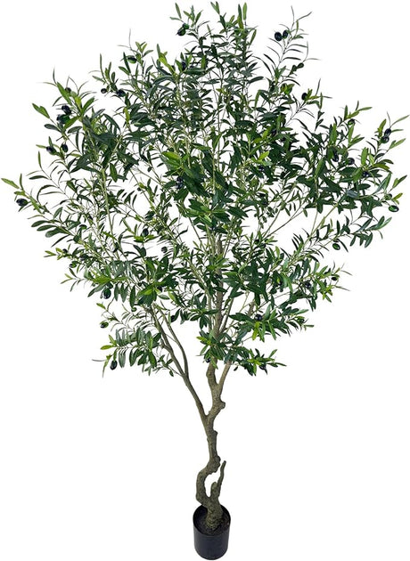 Artificial Tree Faux Olive Tree 8ft(3198leaves) Tall Fake Olive