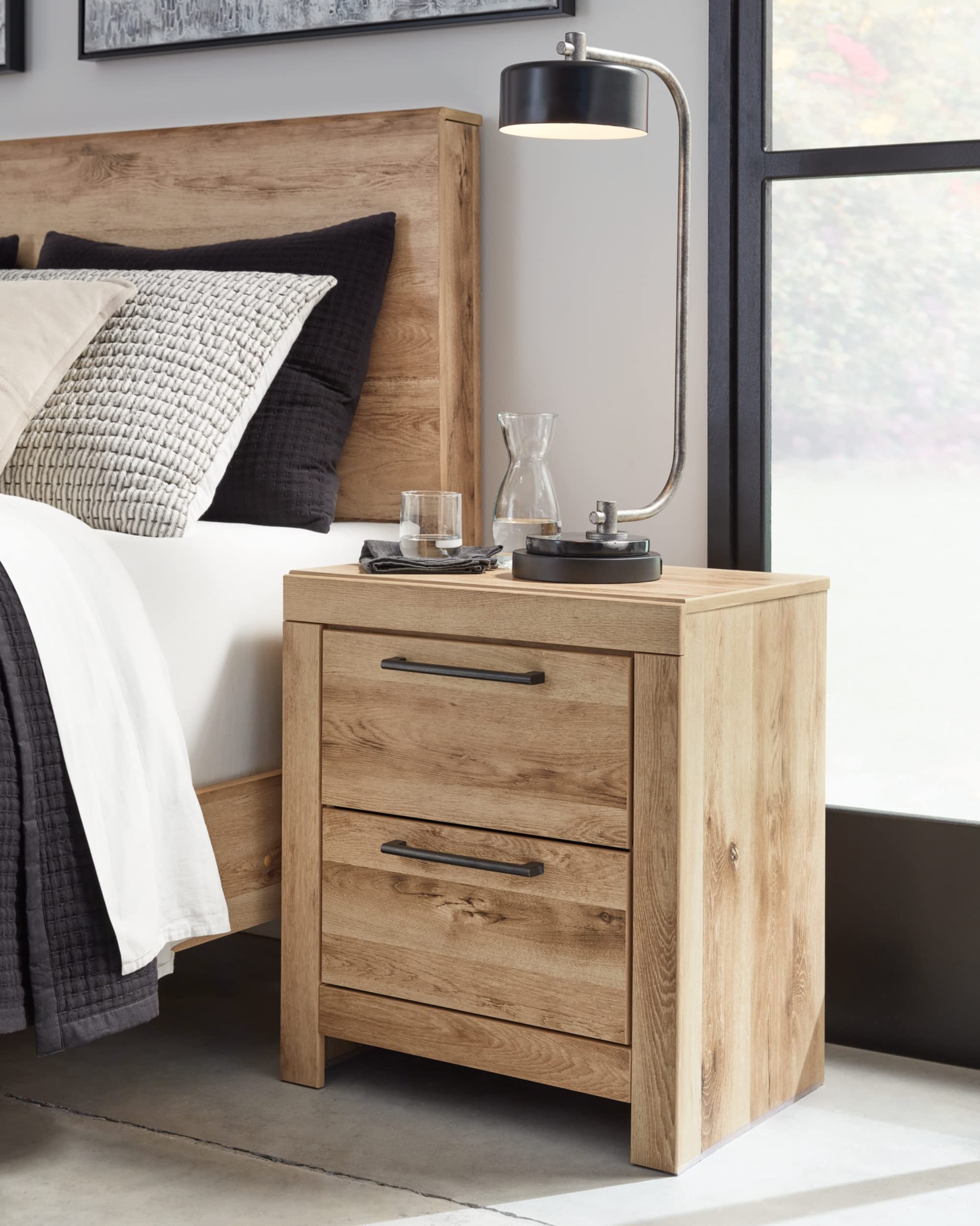 Hyanna Rustic 2 Drawer Nightstand