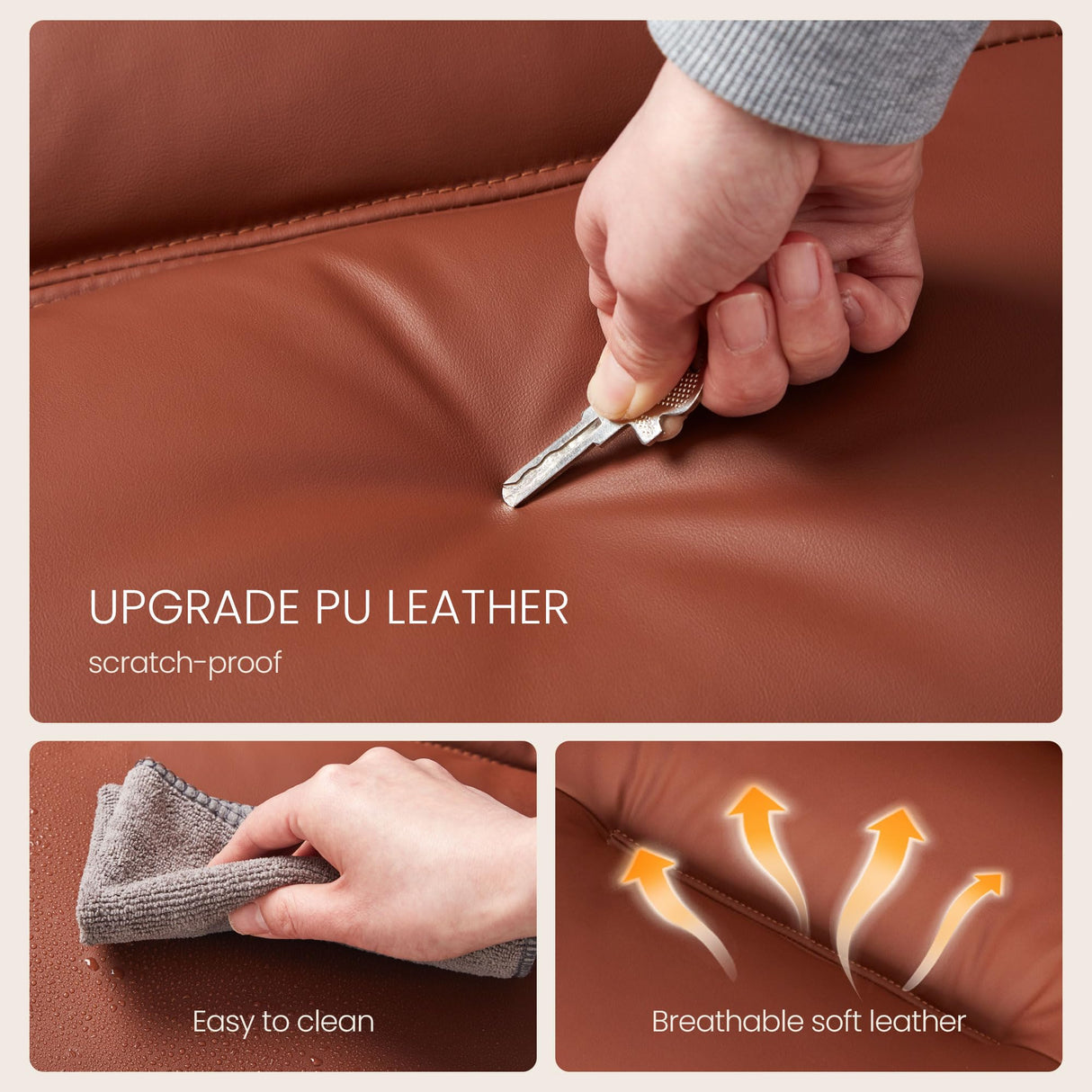 Heavy Duty Big and Tall Executive Office Chair - 400lbs Capacity