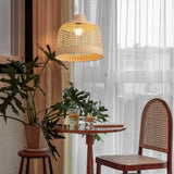 Rattan Pendant Lights, Hand-Woven Wicker Light Fixture for Kitchen Island,