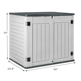 Resin Outdoor Storage Shed 34 Cu Ft Horizontal Outdoor Storage Cabinet