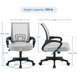 Ergonomic Office Chair Mid Back Computer Chair Mesh Desk Chair with Lumbar Support