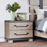 Arbela 3-Piece Wood Bedroom Set, Queen, Weathered Oak Finish