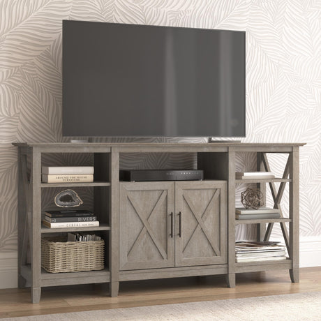 West Tall Stand for 65 Inch TV, Farmhouse Entertainment Center with Storage