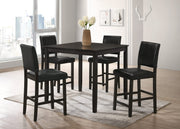 5 Piece Counter Height Dining Table Set with Upholstered Chairs