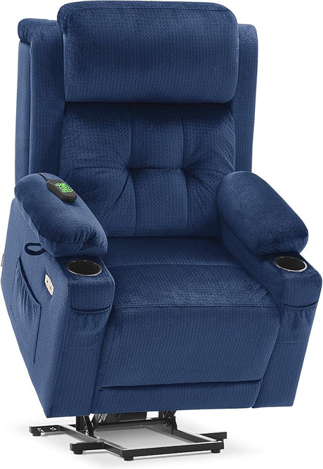 Medium Dual Motor Power Lift Recliner Chair with Massage and Heat for Elderly People