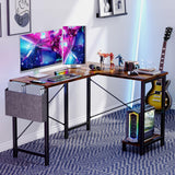 L Shaped Computer Desk Gaming Corner 50 Inch Writing PC Wooden Table