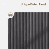 65-Inch TV Stand with Storage - Modern Fluted Entertainment Center