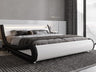 King Size LED Platform Bed Frame with Adjustable Headboard