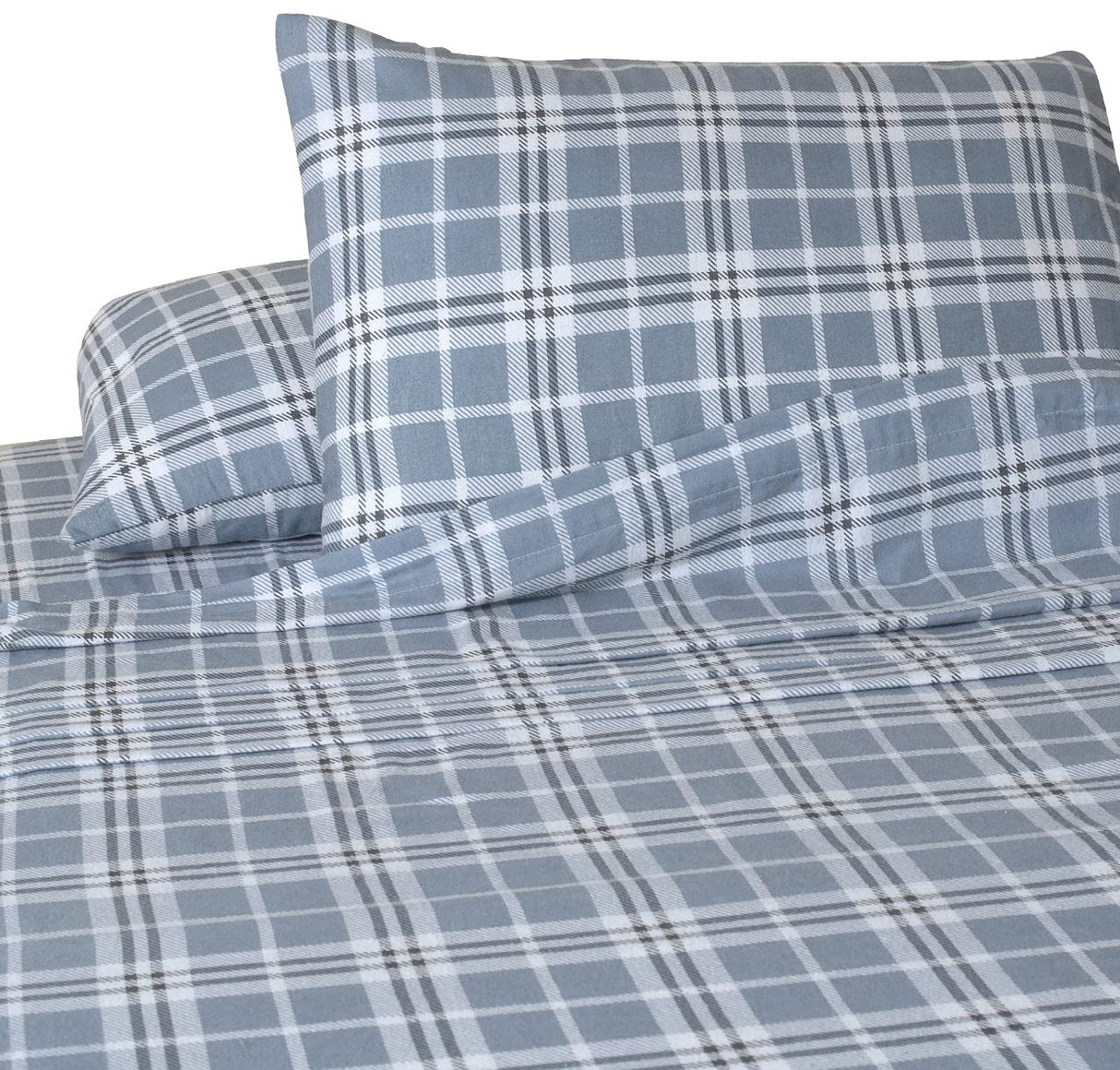 4 Piece 100% Cotton Flannel Sheet Set Queen - High GSM Deep Pockets,