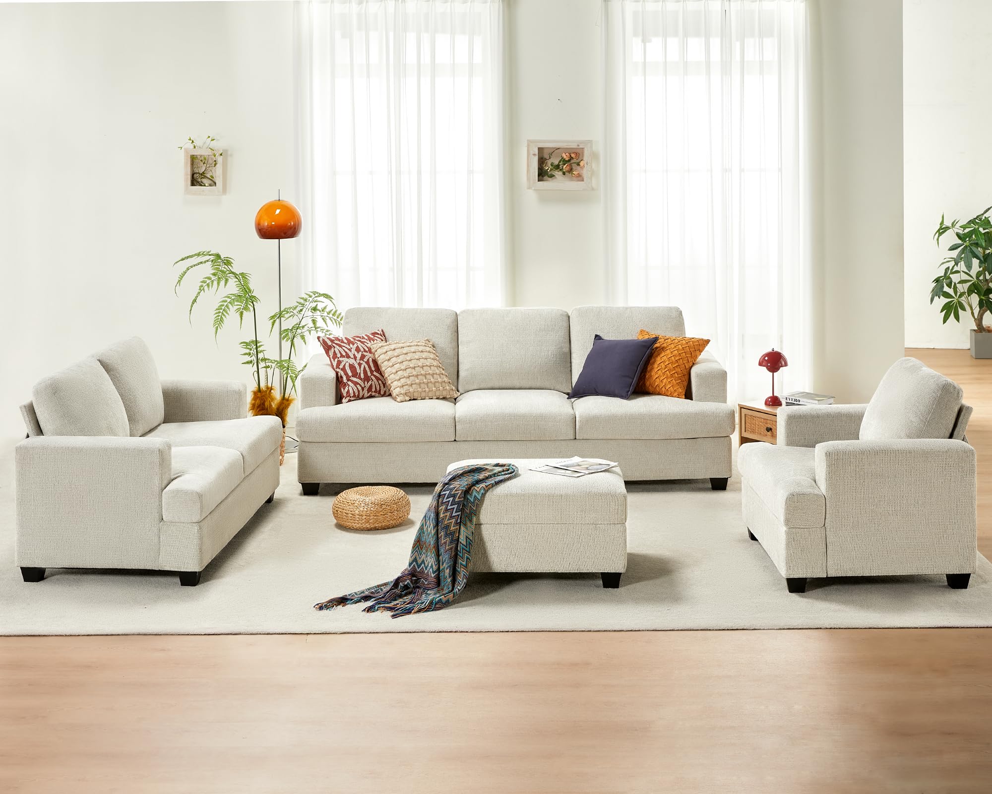 89 Inch Sofa, Comfy Sofa Couch with Extra Deep Seats, Modern Sofa Couch