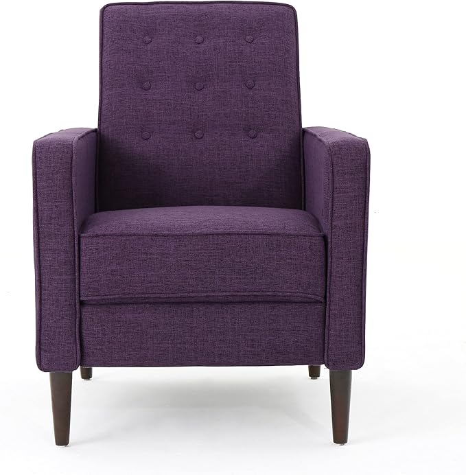 Mervynn Mid-Century Modern Fabric Recliner, Grey