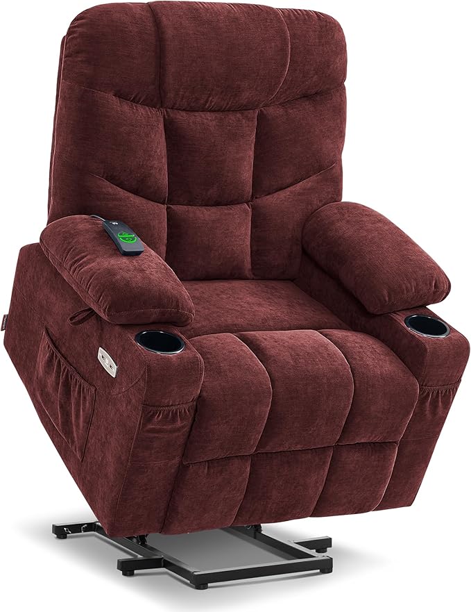 Power Lift Recliner Chair with Extended Footrest for Elderly People