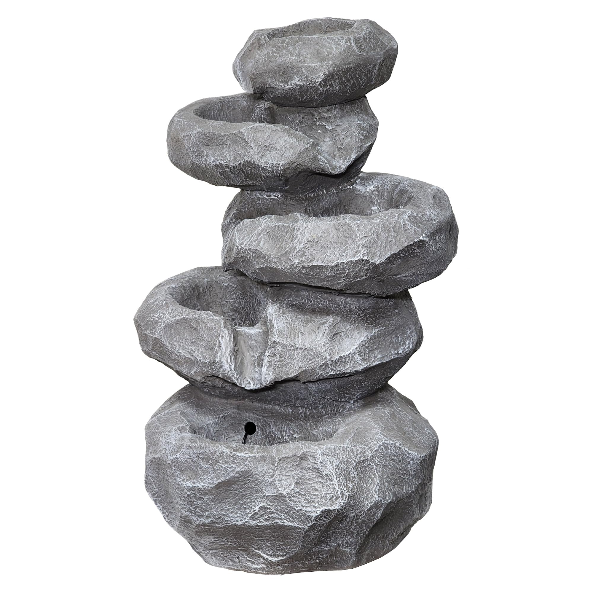 Pump for Outdoor Patio Garden Backyard Decking or Indoor Use, 32 Inch Tall Corded Floor Waterfall Fountains