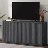 65-Inch TV Stand with Storage - Modern Fluted Entertainment Center