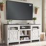 Farmhouse TV Stand for 75 Inch TV, Entertainment Center with Storage