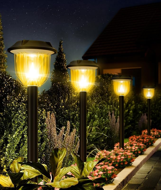SUPER BRIGHT 10 Pack Solar Lights Outdoor IP65 Waterproof
