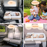 Inflatable Airplane Bed for Kids, Portable Toddlers Airplane Blow Up Bed for Travel