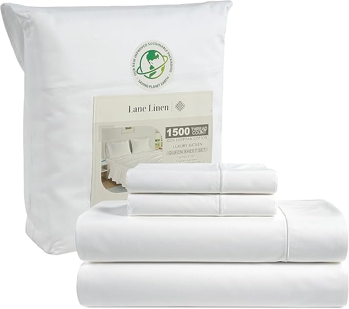 100% Egyptian Cotton Sheet Set - 1500 TC, 4 Piece Bed Set -