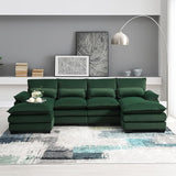 Shape Sectional Sofa Cloud Couch for Living Room, 110" Upholstery Comfy Modular Sofa