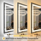 40x36 LED Mirror for Bathroom with Front and Backlit, Anti-Fog Lighted Mirror, Dimmable