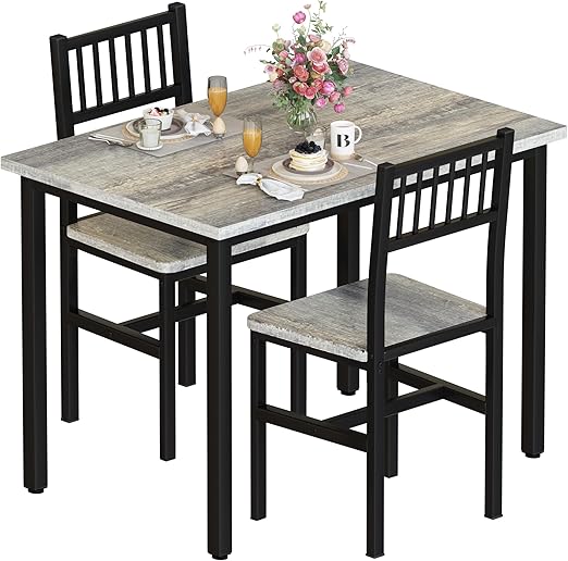 3-Piece Dining Table Set for Small Spaces