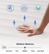 elitspace Queen Mattresses,10 Inch Queen Mattress in a Box,Memory Foam Hybrid Queen Size Mattress,Breathable Comfort Soft Mattress Pressure Relief.