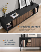 72-Inch TV Stand with Storage - Toolless Assembly Entertainment Center
