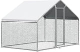 Large Chicken Coop Metal Chicken Runs Walk-in Chicken House Chicken Pen Kennel Poultry Cage