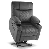 Lay Flat Dual Motor Power Lift Recliner Chair Sofa with Massage