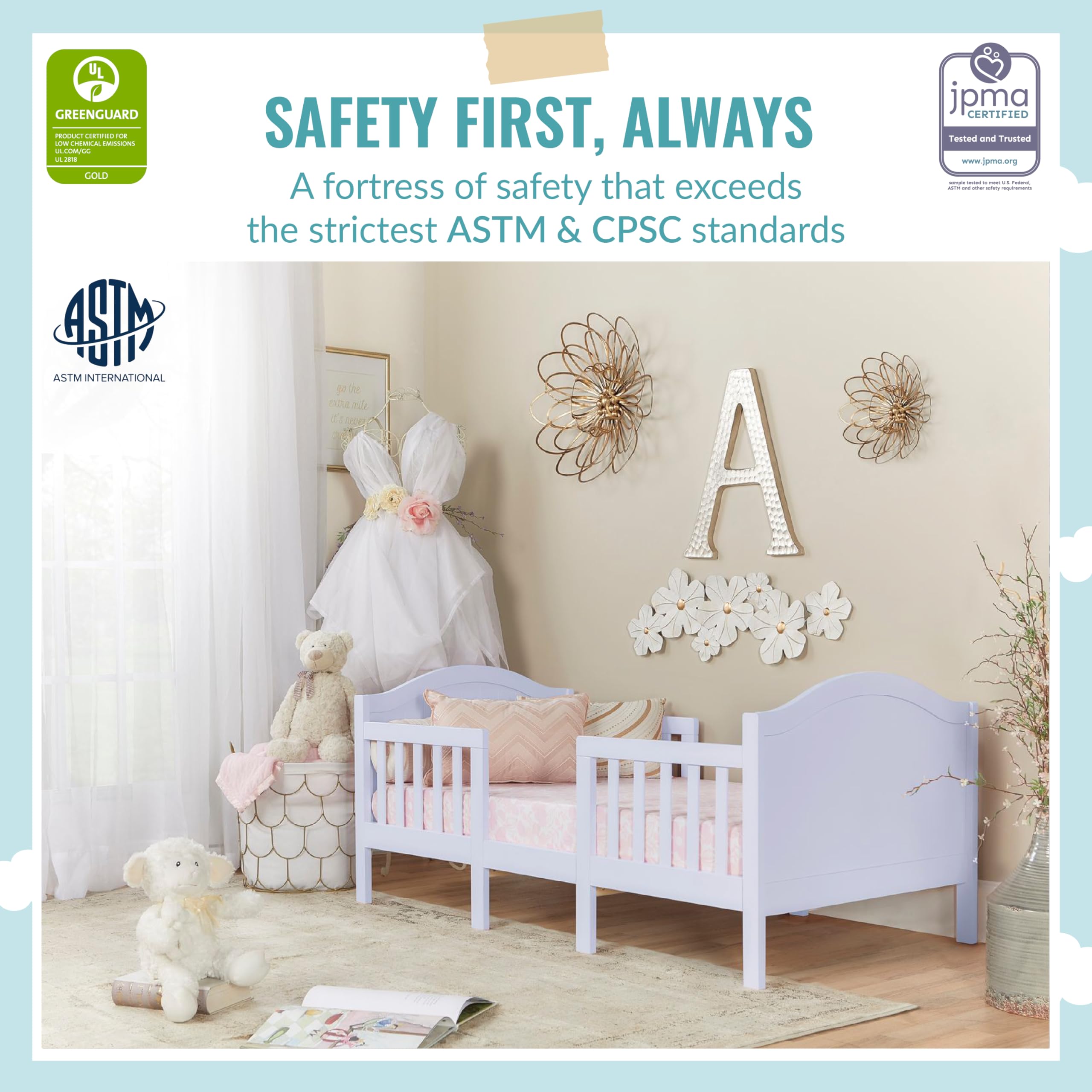 Portland 3-in-1 Convertible Toddler Bed – Safe & Stylish Transition Bed