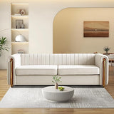 84" Velvet Couch, Modern Sofa Couch with 3 Seater,Velvet Sofa with Soft Armrest