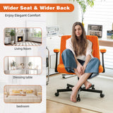 Velvet Ergonomic Office Chair with Adjustable Height & Lumbar Support