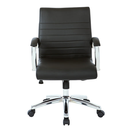 FL Series Executive Faux Leather Adjustable Office Chair with Built-in Lumbar Support