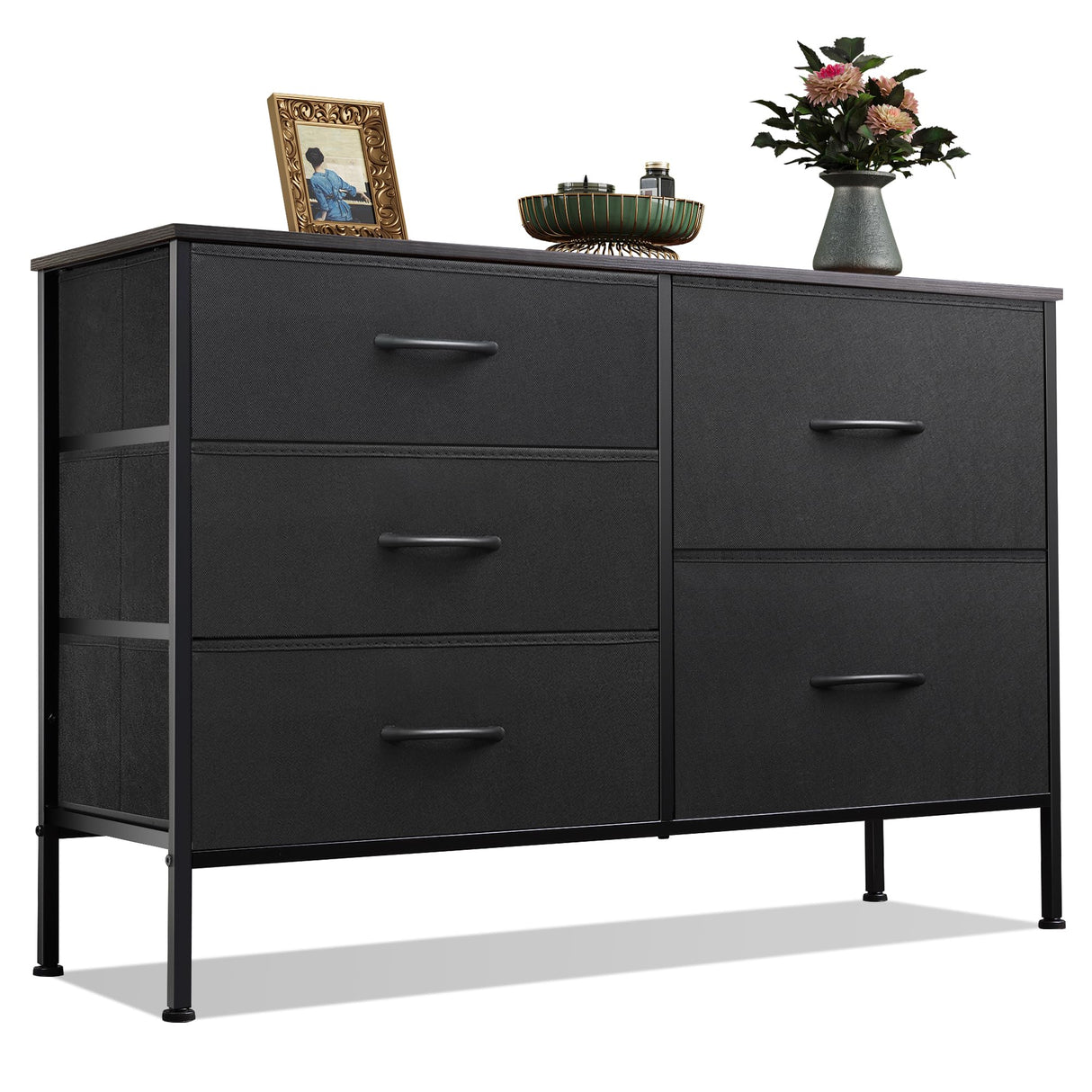 Dresser for Bedroom with 5 Drawers, Wide Bedroom Dresser