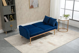 Velvet Loveseat Sofa, Modern Sleeper Sofa Couch with 2 Pillows
