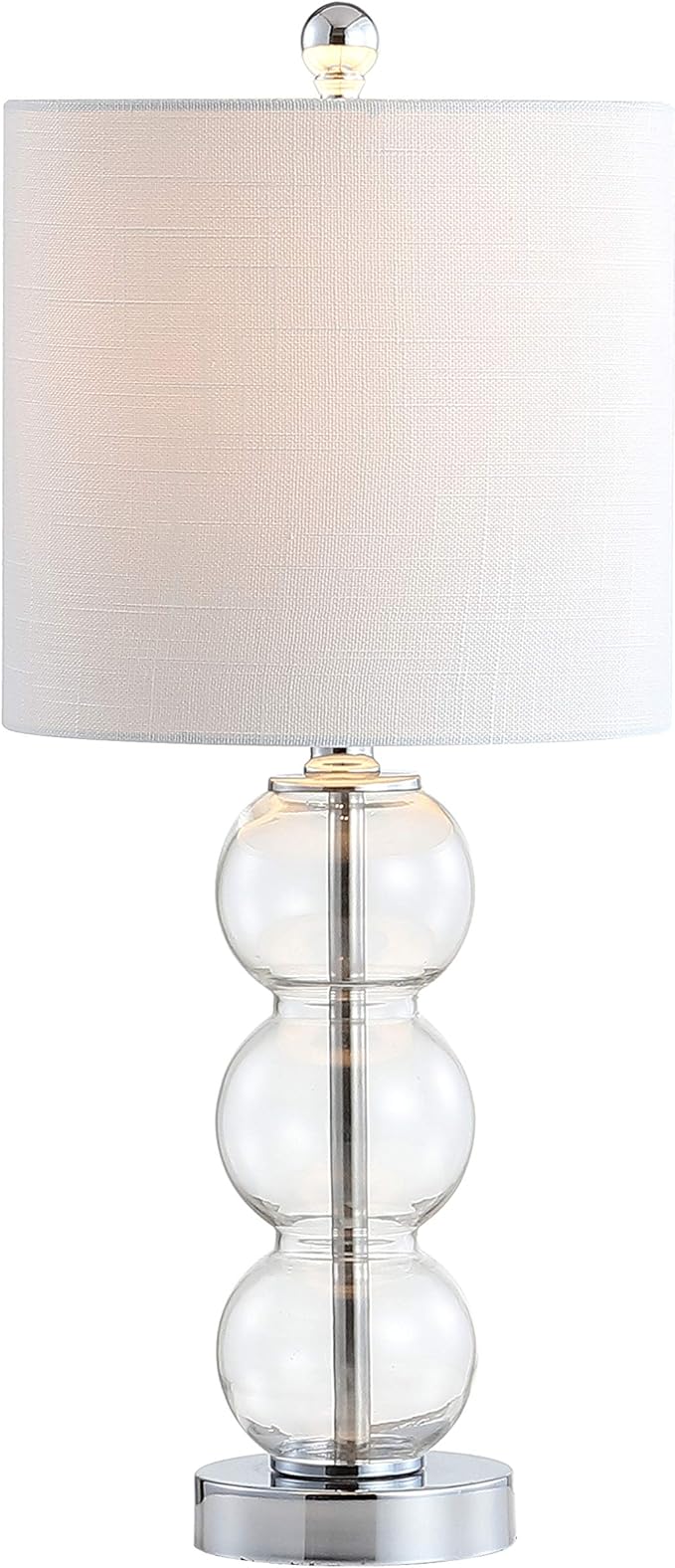 JYL1021A February 21" Glass/Metal LED Table Lamp Contemporary Bedside Desk