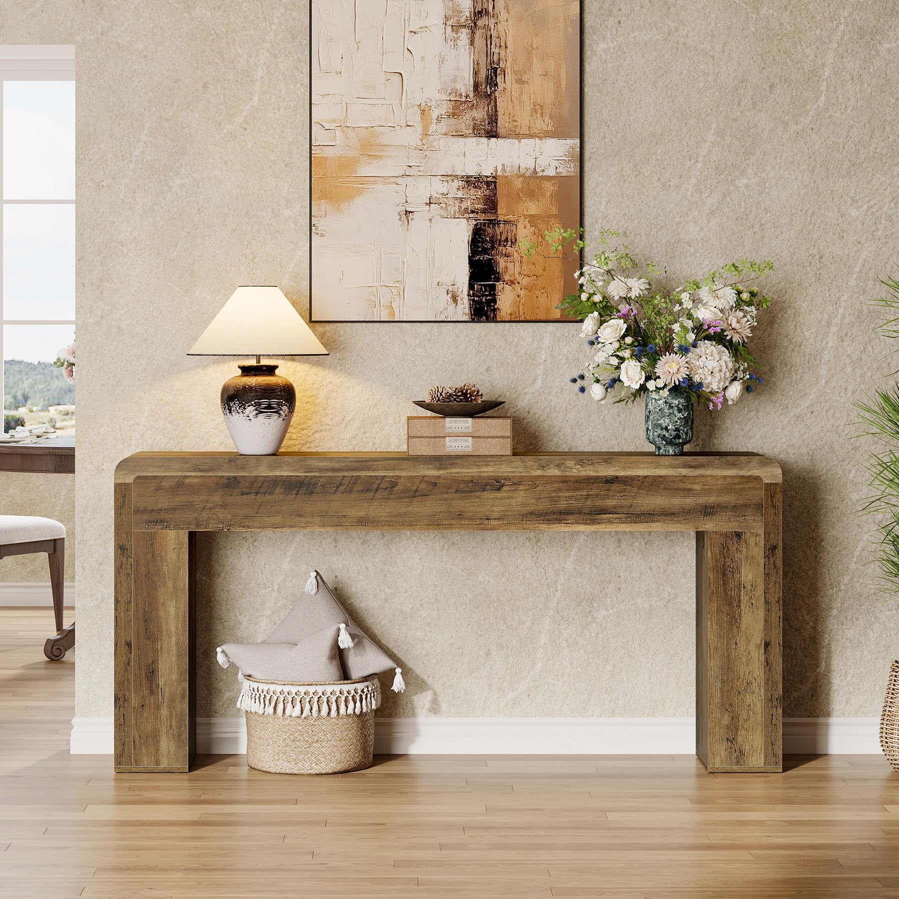 70.9-Inch Extra Long Rustic Console Table