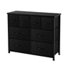 Bedroom, Wide Fabric Dresser for Storage and Organization