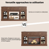 Mid-Century Modern TV Stand with Charging Station - 65 Inch Entertainment Center