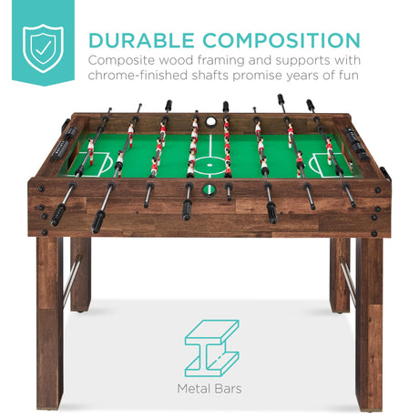 48in Competition Sized Foosball Table, Arcade Table Soccer for Home, Game Room