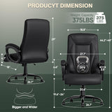 Ergonomic Office Chair,Big and Tall Leather Office Chair,Comfortable Executive Office